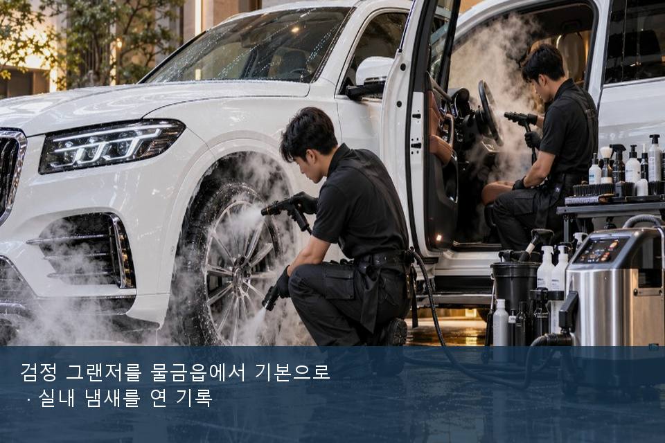 검정 그랜저를 물금읍에서 기본으로 · 실내 냄새를 연 기록